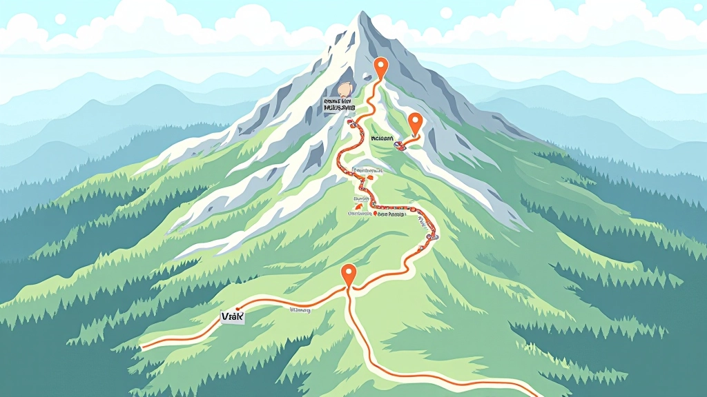 Přehledná mapa tras vedoucích na Lysou horu s vyznačením různých tras různými barvami